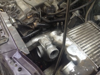 image1(1).JPG (1.39 MiB) Viewed 14954 times Just a mock-up. This is my BW turbo, 3" in, 2.5" out on the intake side. T-3 inlet flange.