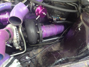 T-04 & Wrapped DP1a.jpg (138.91 KiB) Viewed 7444 times The clutch hydraulic hard-line looks closer to the turbo in this shot than it is. The other side by the cold-section is actually closer.