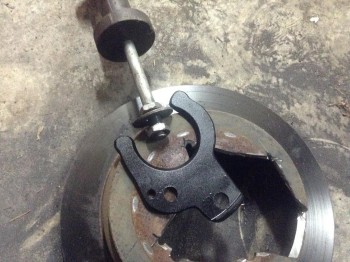 After test-using it on one of maybe three CV axles that have refused to come off for me over the years, this new tool has been cleaned, primed, and painted -ready for the next time.  It will be my new go-to CV tool, as it eliminates the possibility of damaging or scraping other components.