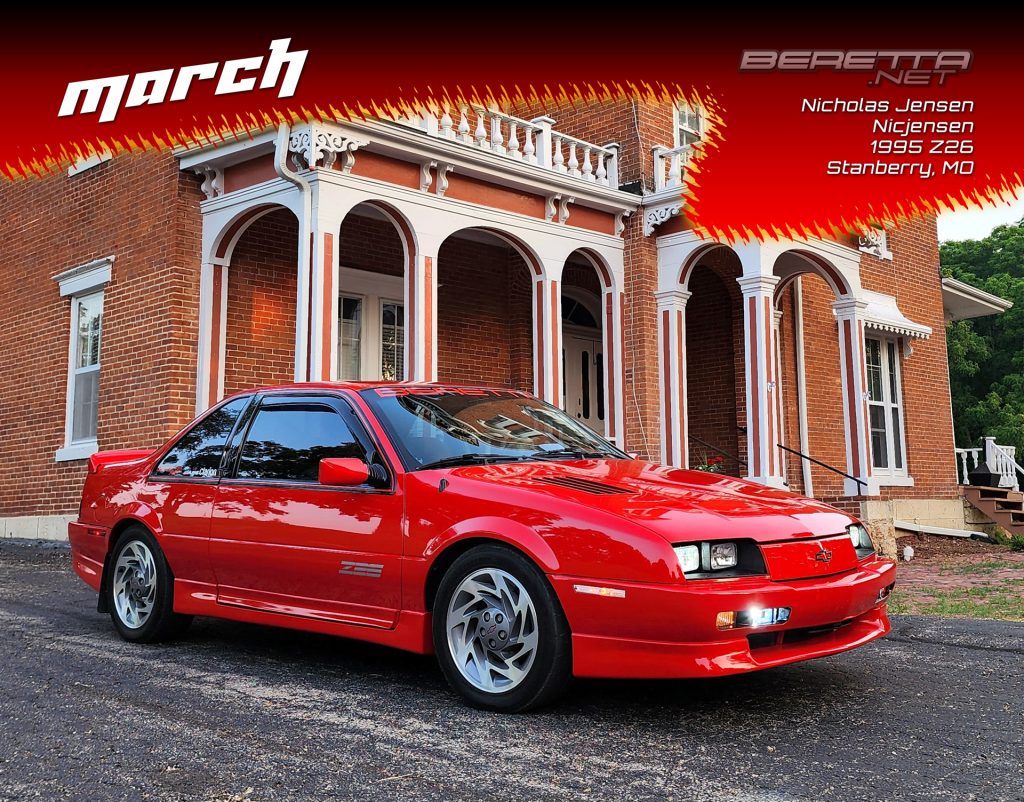 March 2024 Beretta.net Car of the Month - Nicholas Jensen's 1995 Red Beretta Z26